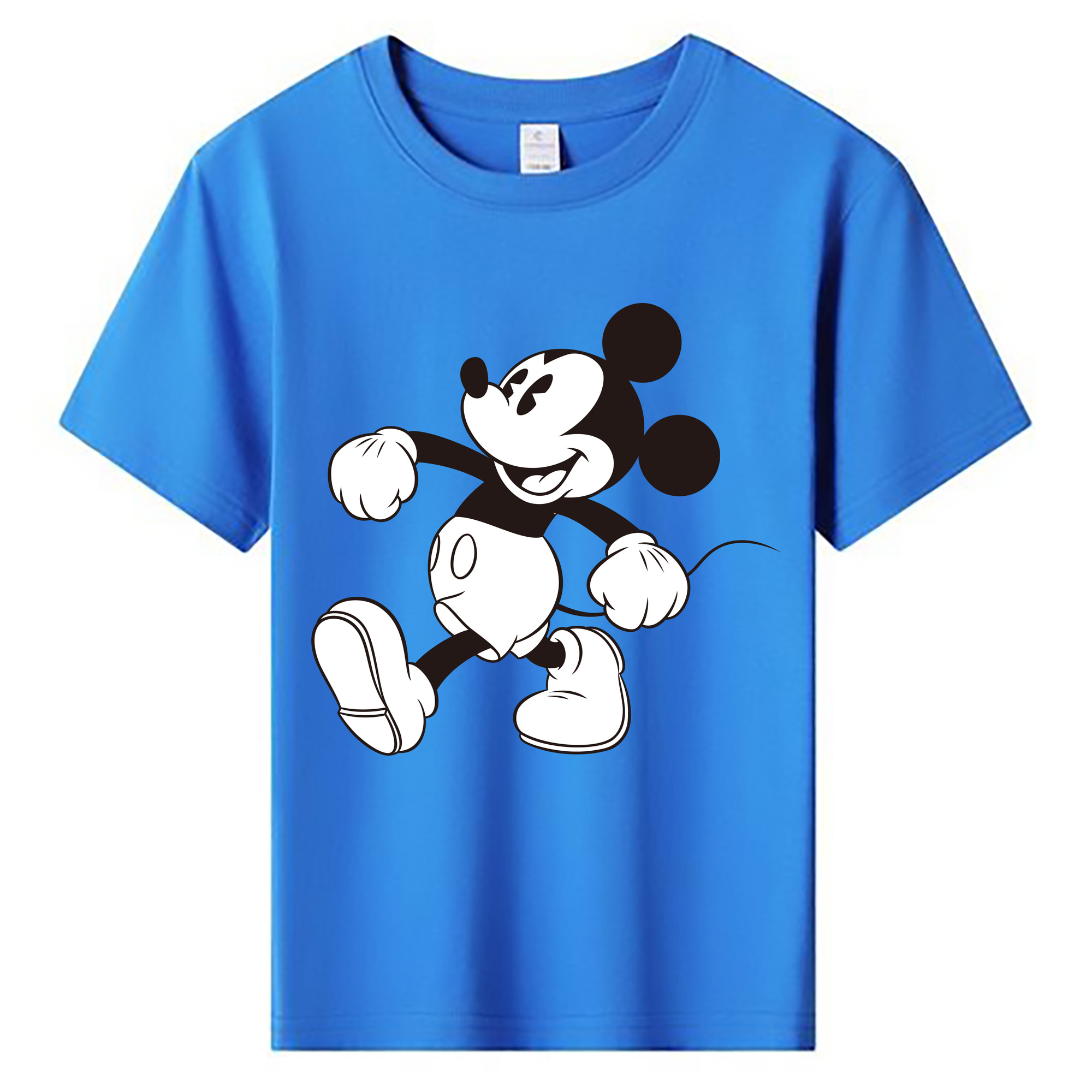 ミッキーマウス Mickey Mouse 綿100％キッズTシャツ（フロントプリント）